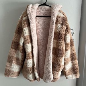 Love Tree Oversized Sherpa Cardigan